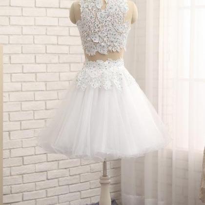 Custom Made Two- Piece Lace And Tulle Short..