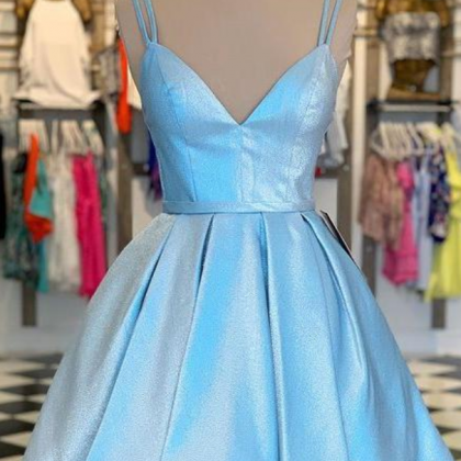 Light Blue Homecoming Dress, Prom Dress Short,..
