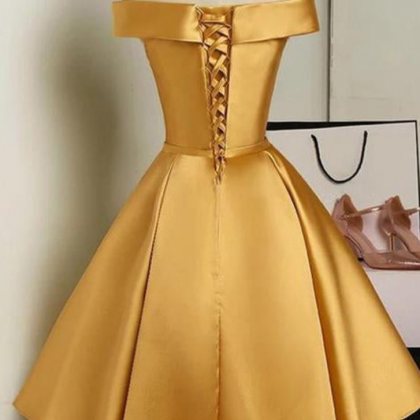 Gold Homecoming Dress, Prom Dress S..