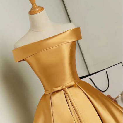 Gold Homecoming Dress, Prom Dress S..