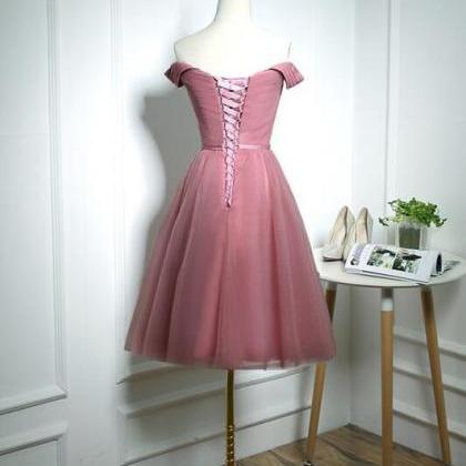 Dusty Rose Homecoming Dress Prom Dress Short Pink