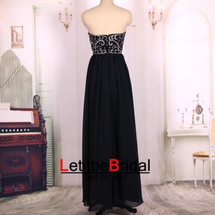 2016 Sweetheart Embroideried Bodice Dark Navy Long..