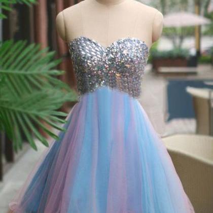 Custom Short Prom Dresses,pink Prom Dress, Blue..