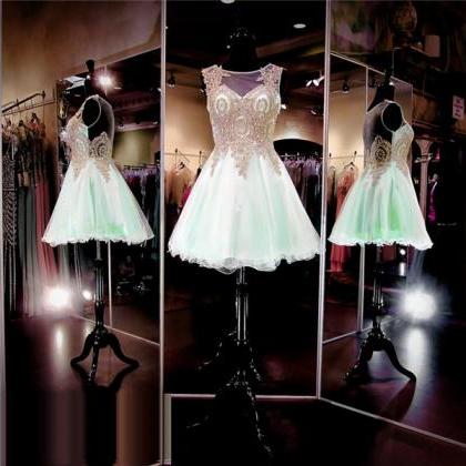 Short Prom Dress,mint Green Prom Dress, Prom..