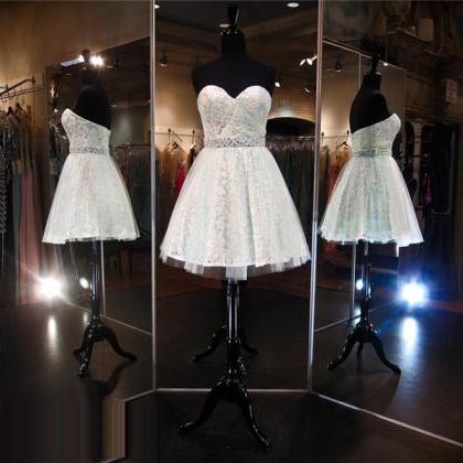 Sage Prom Dress,short Prom Dress,lace Prom Dress,..
