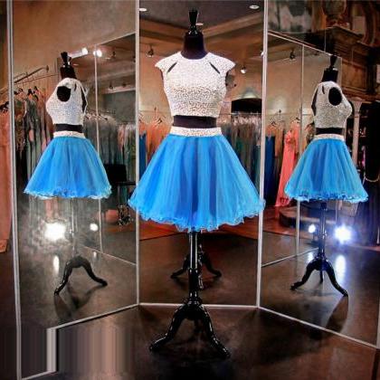 Blue Prom Dress,short Prom Dress,junior Prom..