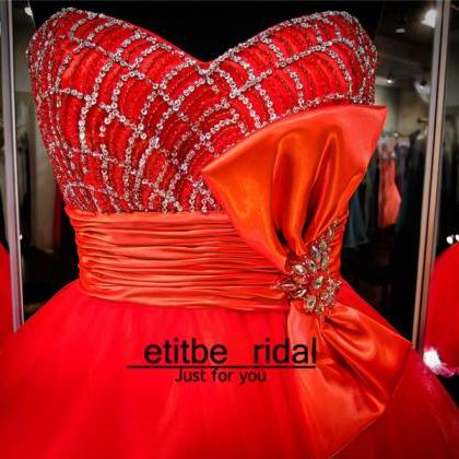 Red Prom Dress,sweetheart Prom Dress,short Prom..