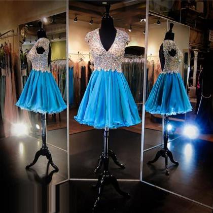 Blue Prom Dress,short Prom Dress,prom Dress With..