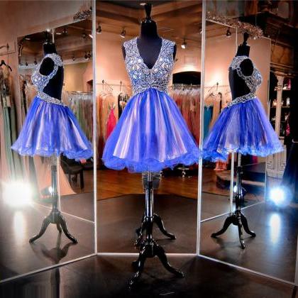 Royal Blue Prom Dress,short Prom Dress,junior Prom..