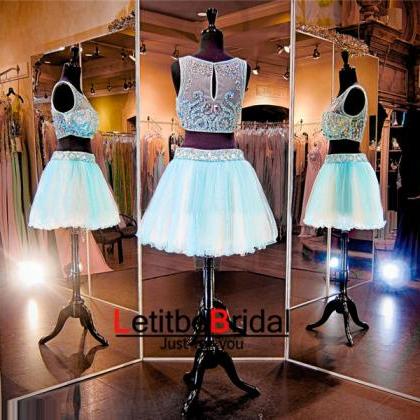 2 Piece Prom Dress,short Prom Dress,junior Prom..