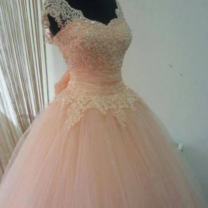 Blush Pink Prom Dresses,prom Gown Ball Gown, Sweet..
