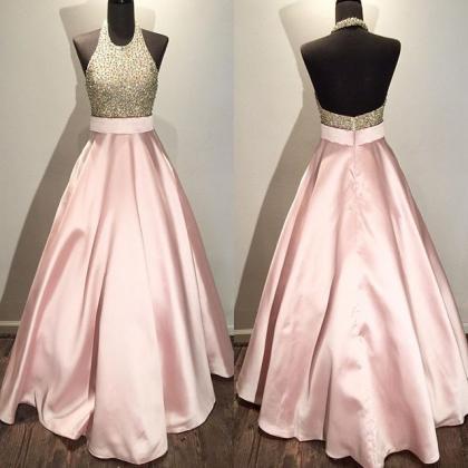 Prom Dress Pink,backless Prom Dress,prom Dress..