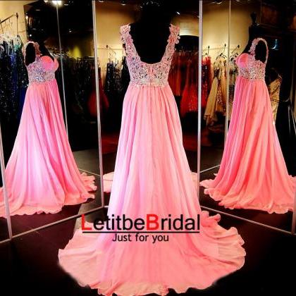 Pink Prom Dresses,formal Dress,prom Dress Cap..