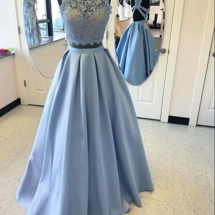 Prom Dresses, Prom Gown,two Piece Prom Dress,lace..