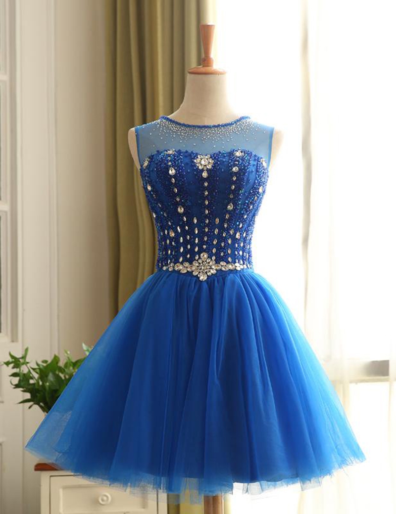 Short Homecoming Dress Royal Blue,beaded Prom Dress, Prom Dress Short, Prom Gown,junior Prom Dress,evening Dress Short,cocktail Party