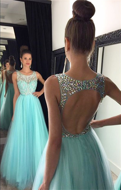 Aqua Prom Dress 2018