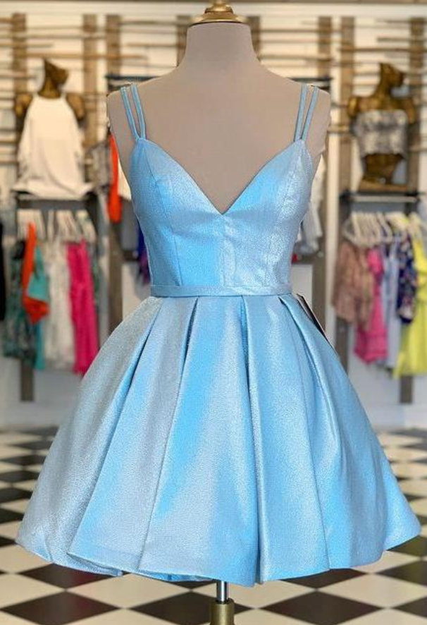Light Blue Homecoming Dress, Prom Dress Short, Homecoming Dress, Homecoming Dress 2022,glitter Homecoming Dress,sequins Prom Dress, Homecoming