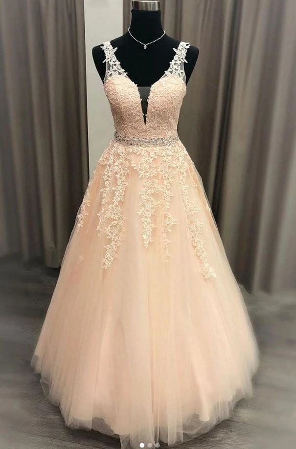 Blush Pink Prom Dress, Prom Dress Long, Lace Prom Dress, Princess Prom Dress, Formal Dress Pink, Formal Evening Dress, Prom Dress Women, Prom