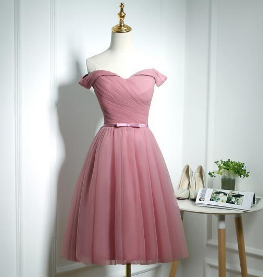 Dusty Rose Homecoming Dress Prom Dress Short Pink