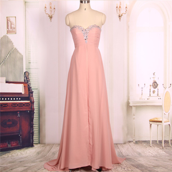 A Line Empire Waist Sweetheart Long Elegant Blush Pink Prom Dresses Gowns 2016,formal Evening Dresses Gowns, Homecoming Graduation Cocktail