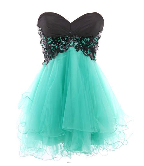 2016 Ball Gown Sweetheart Tulle Short Turquoise Prom Dresses Gowns, Formal Evening Dresses Gowns, Homecoming Graduation Cocktail Party