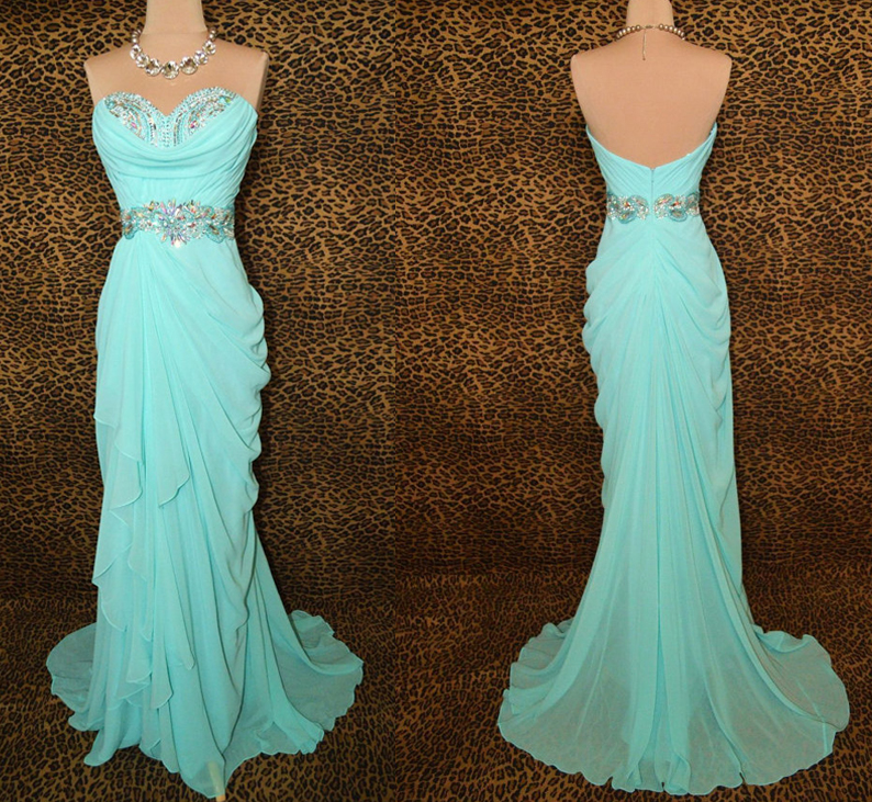 Long Sweetheart Mint Green Mermaid Prom Dresses Gowns 2016,formal Evening Dresses Gowns, Homecoming Graduation Cocktail Party Dresses Custom