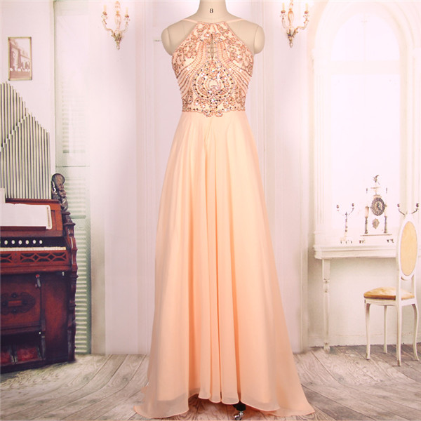 Custom A Line Pink Beaded Long Sexy Backless Prom Dresses Gowns 2016,formal Evening Dresses Gowns, Homecoming Graduation Cocktail Party Dresses