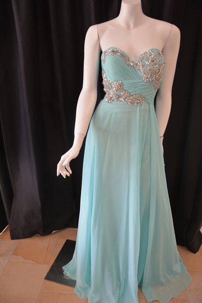 Custom Ball Gown Sweetheart Beaded Chiffon Blue Long Prom Dresses Gowns 2016,formal Evening Dresses Gowns, Homecoming Graduation Cocktail Party