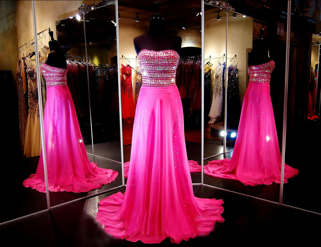 Pink Prom Dresses | La Femme Jovani 3263 sz 4 Hot Pink Mermaid promdresses ...