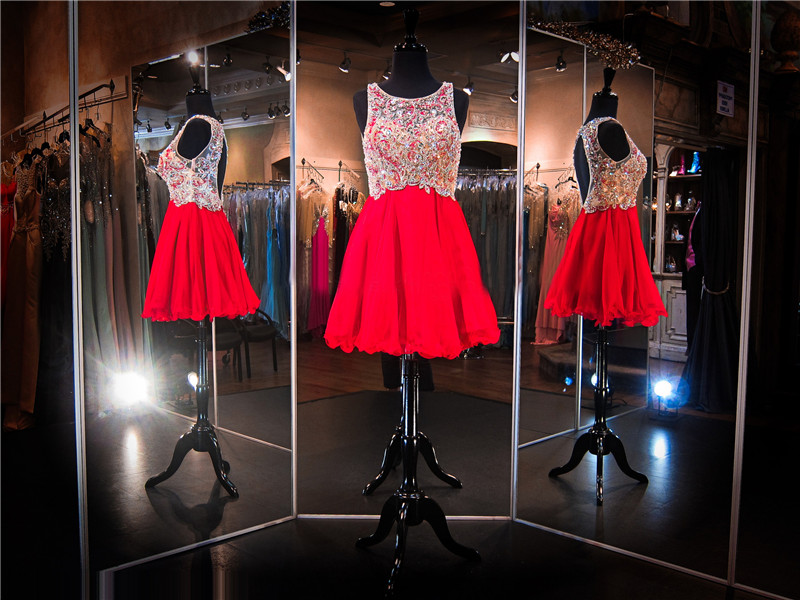 Red Prom Dress,beaded Prom Dress,short Prom Dress, Prom Dress,open Back Prom Dress,red Homecoming Dress, 8th Grade Prom Dress,holiday Dress,red