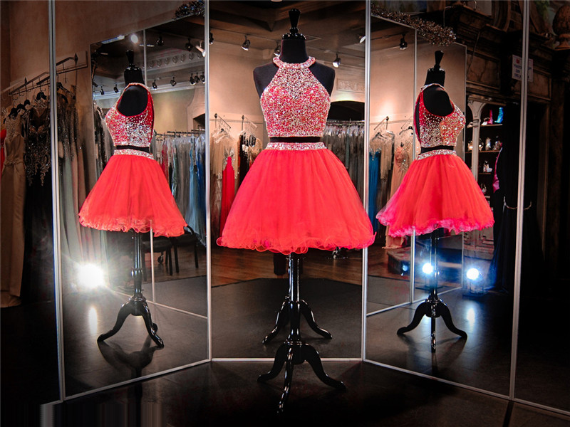 2 Piece Prom Dress,short Prom Dress,junior Prom Dress, Prom Dress,prom Dress 2016,red Prom Dress, Sexy Prom Dress, Red Homecoming Dress, 8th