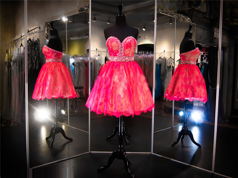 Red Prom Dress,short Prom Dress,junior Prom Dress, Prom Dress,lace Prom Dress,simple Prom Dress, Sexy Prom Dress, Red Homecoming Dress, 8th Grade