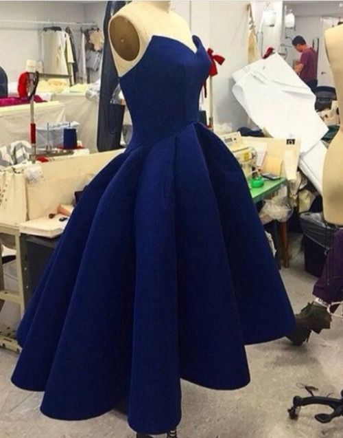 Cute Homecoming Dress,Simple Ball Gown Short Dark Blue Prom Dress for Teens, Navy Homecoming Dresses, High Low Prom Dress, Unique Party Dress, Satin Prom Dress