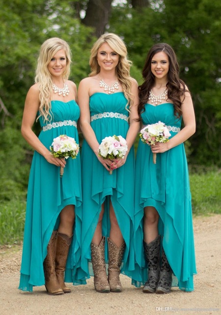 Turquoise Bridesmaid Dresses Beach Bridesmaid Dresses High Low