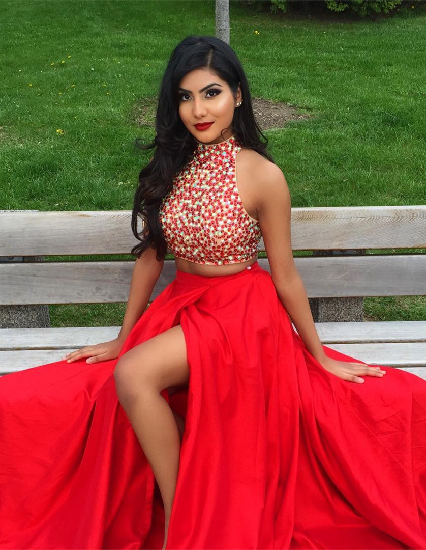 red prom look