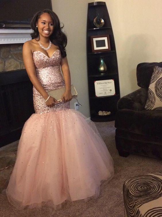 Pink Sequin Prom Dress Aliexpress