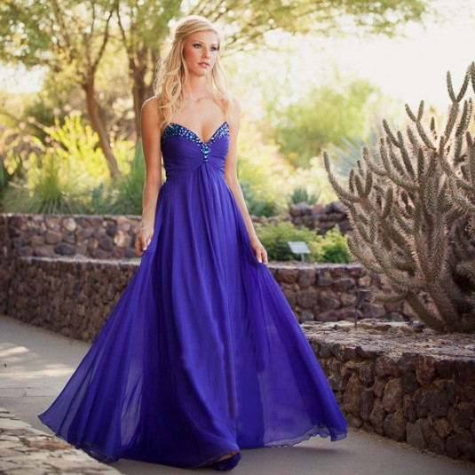 Purple Holiday Prom Dress