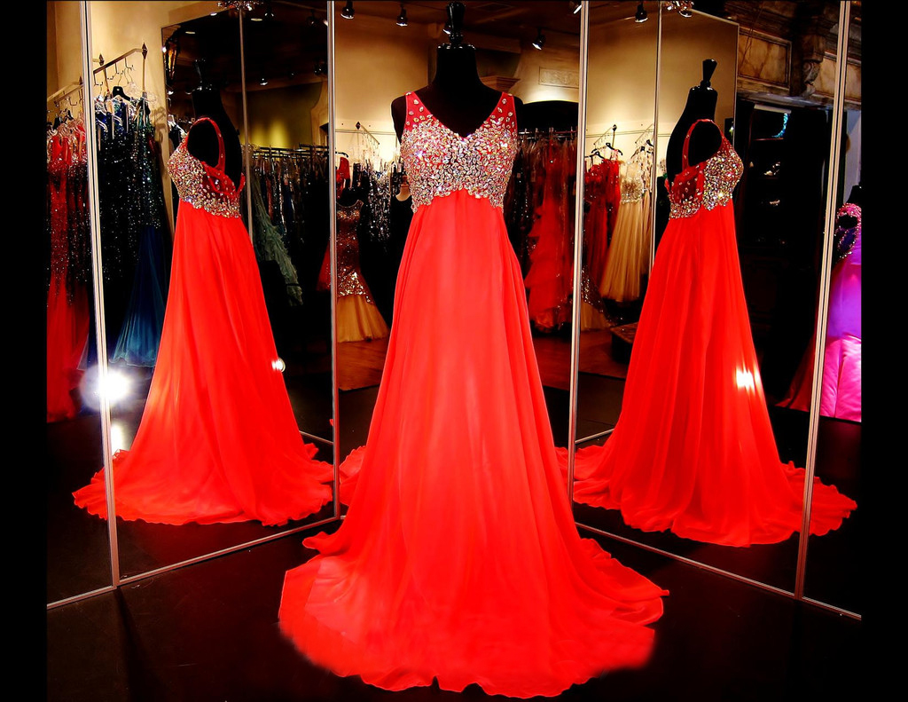 Red Prom Dress,formal Dress,prom Dress V Neck, Prom Gown,prom Dress Empire Waist,prom Dress Long,homecoming Dress Long, 8th Grade Prom
