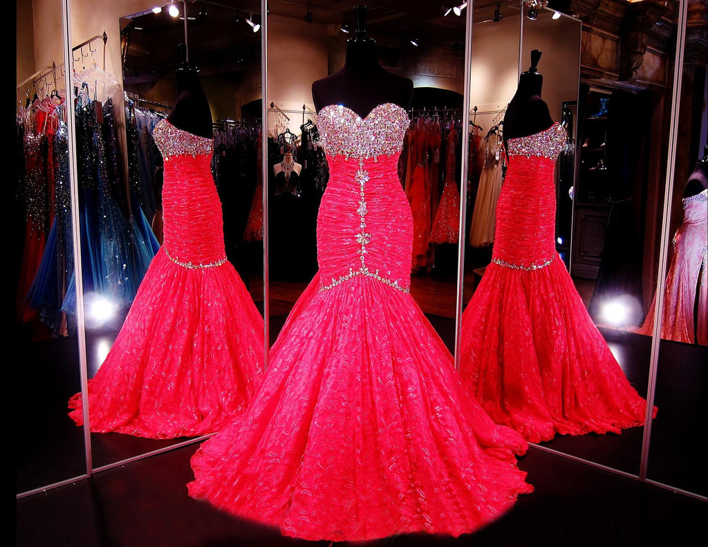 Prom Dress Pink, Lace Prom Dress, Mermaid Prom Dress,prom Gown, Evening Dress Rt0005