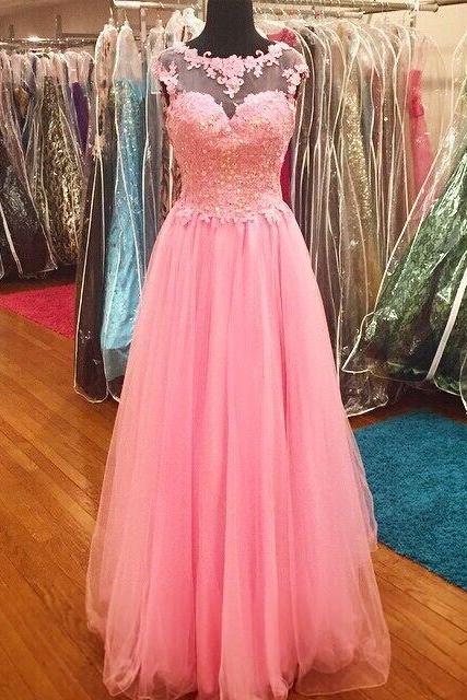 Pink Prom Dress,prom Dress ,prom Dress Long,prom Gown,junior Prom Dress,lace Prom Dress,evening Dress,cocktail Party Dress,formal Dress