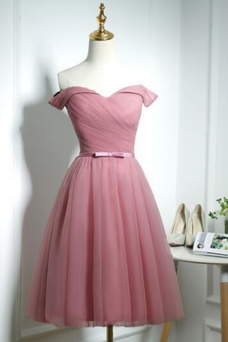 Dusty Rose Homecoming dress Prom Dress Short Pink