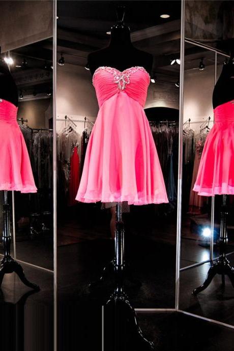 Pink Prom Dress,short Prom Dress,simple Prom Dress, Prom Dress,prom Dress 2016, Homecoming Dress, 8th Grade Prom Dress,holiday Dress, Pink