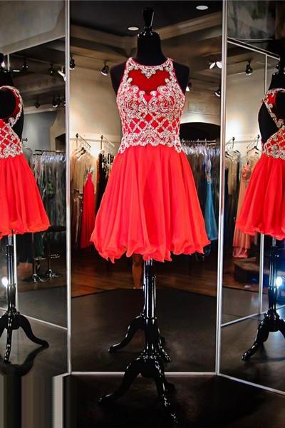 Red Prom Dress,short Prom Dress,junior Prom Dress, Prom Dress,prom Dress 2017,open Back Prom Dress, Prom Dress Short, Homecoming Dress, 8th