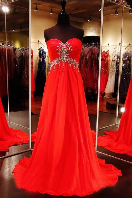 Red Prom Dress,junior Senior Prom Dress, Prom Gown,prom Dress 2017,long Prom Dress, Sweetheart Prom Dress,prom Dress Red, Homecoming Dress, 8th