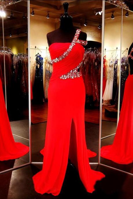 Red Prom Dress,Senior Prom Dress,Cheap Prom Gown,Sexy Prom Dress,Prom Dress One Shoulder,Homecoming Dress Long, 8th Grade Prom Dress,Holiday Dress,Evening Dress Red, Long Evening Dress,Formal Dress, Graduation Dress, Cocktail Dress, Party Dress