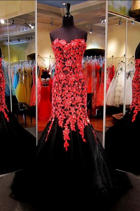 Prom Dress, Mermaid Prom Dress,Lace Prom Dress,Black Prom Gown, Evening Dress RT0006